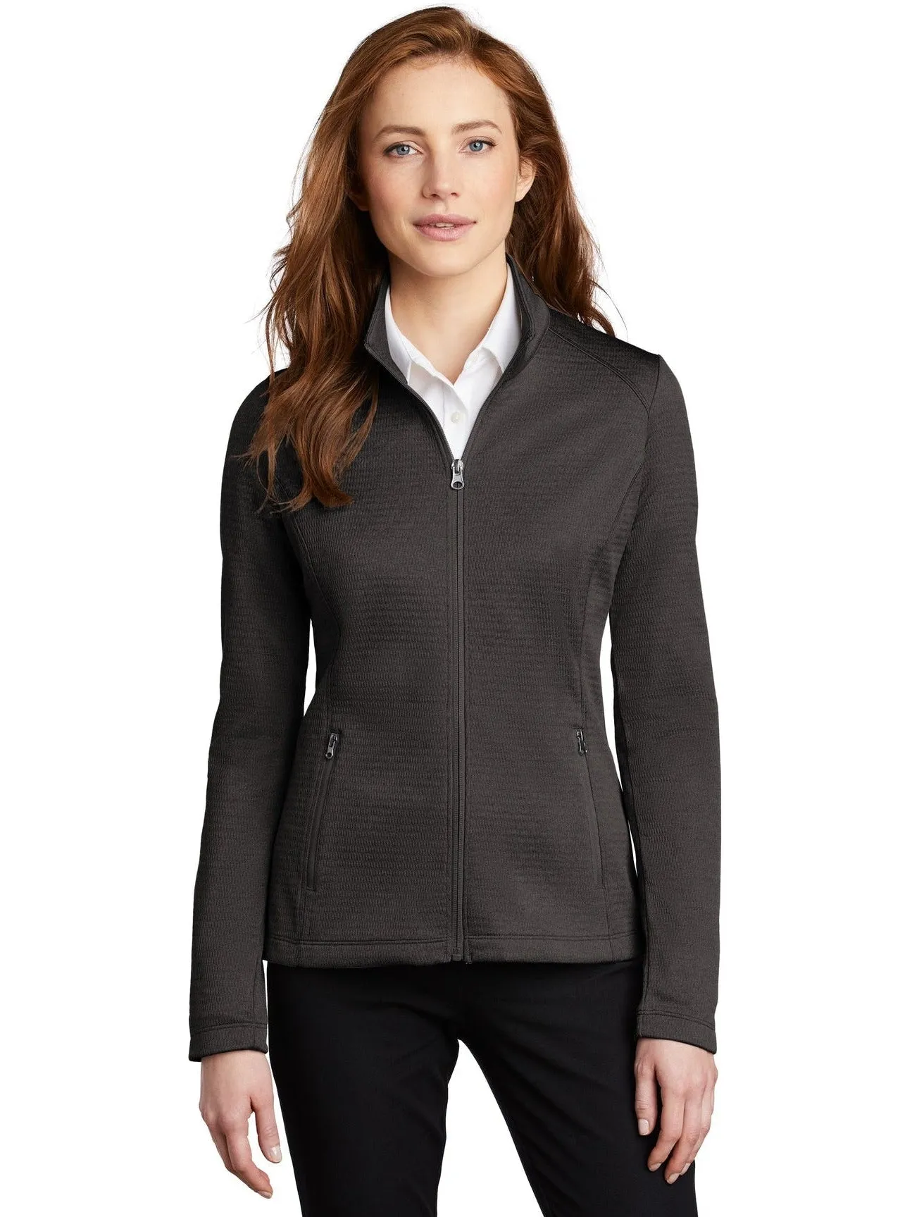 Port Authority Ladies Diamond Heather Fleece Full-Zip Jacket