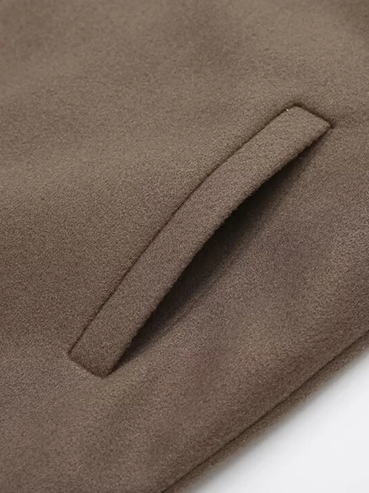 Relaxed Fit Wool Zip-Up Bomber Jacket
