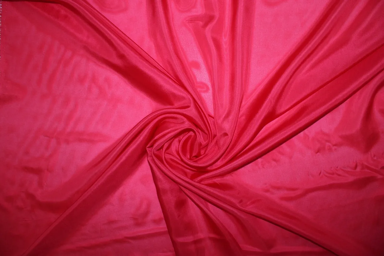 Silk Habotai - Firecracker Red
