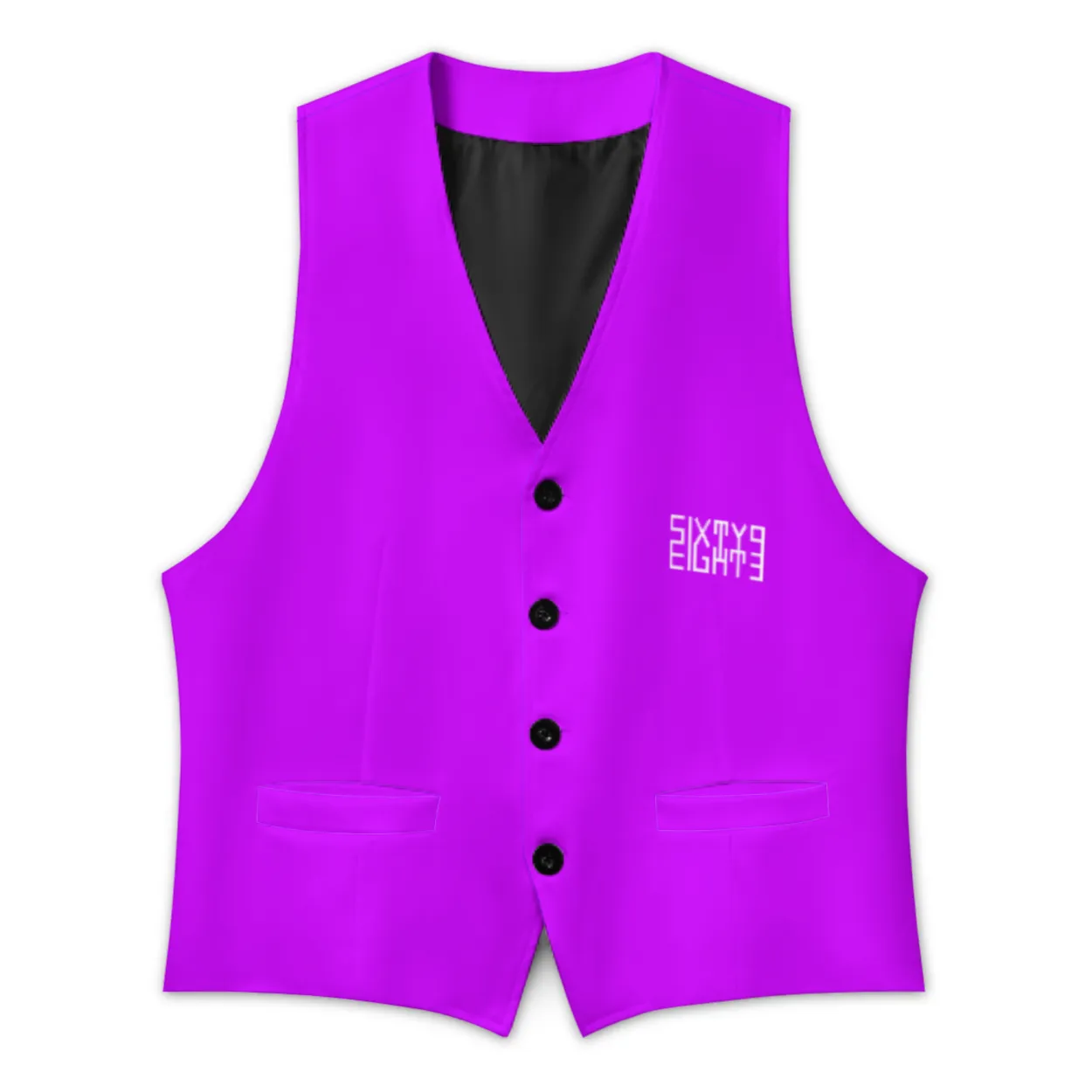 Sixty Eight 93 Logo White Grape Men's Sleeveless Suit Vest
