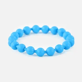 Sky Blue Beaded Silicone Wristband