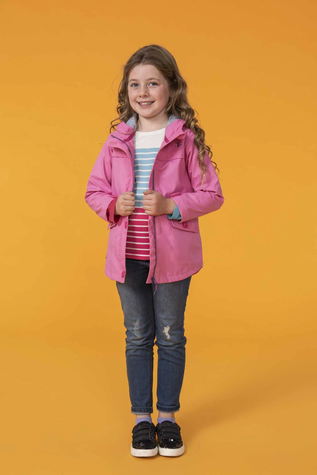 Sophia Girl's Waterproof Jacket - Sweet Pea