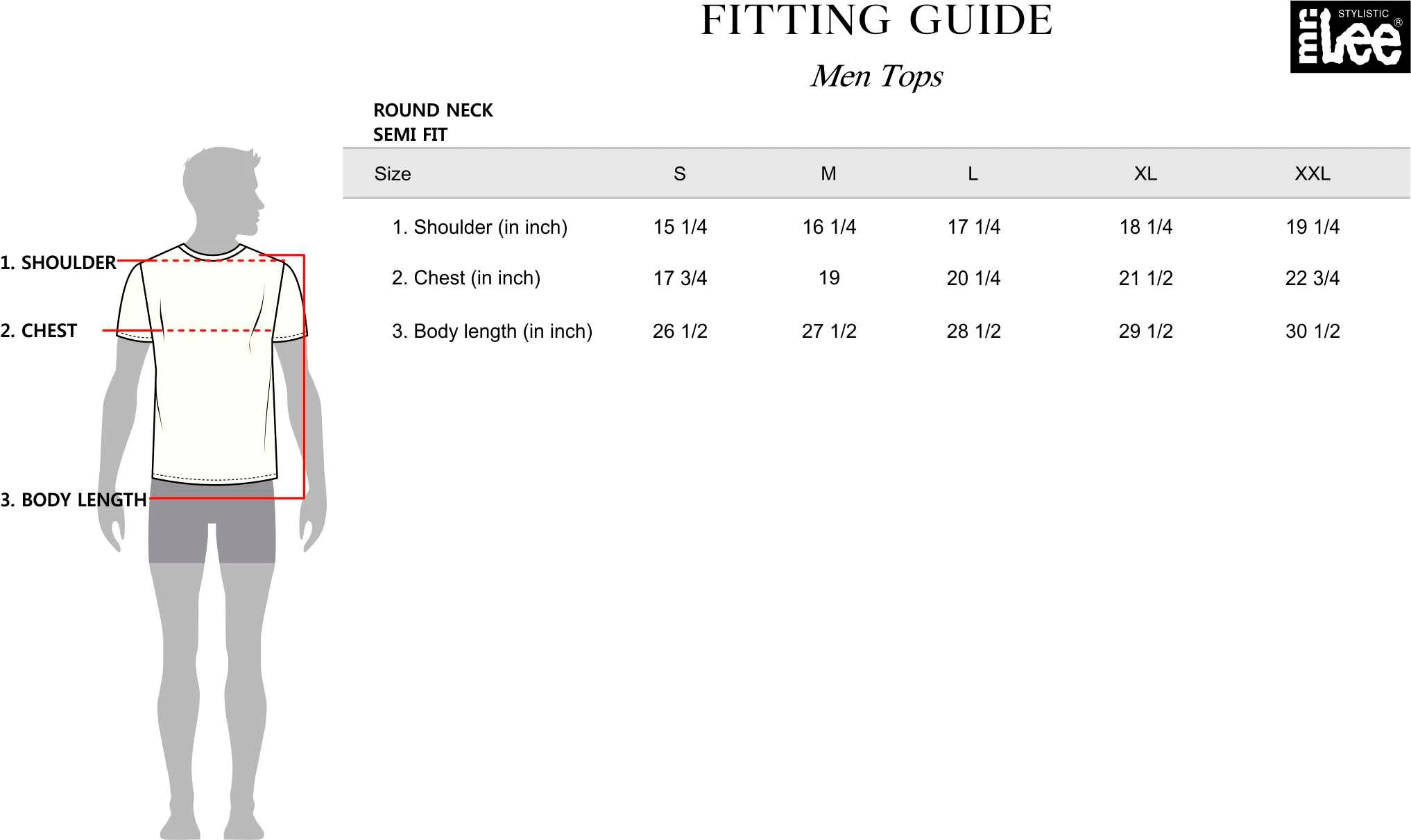 Stylistic Mr. Lee Men's Basic Tees Semi body Fit 150472-U (Yellow Gold)