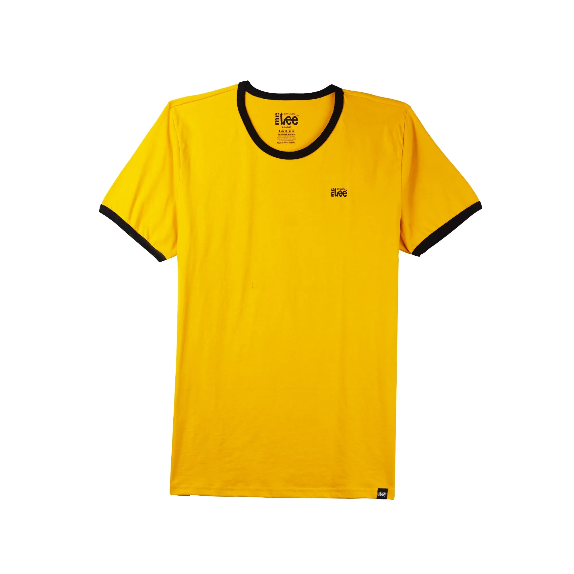 Stylistic Mr. Lee Men's Basic Tees Semi body Fit 150472-U (Yellow Gold)