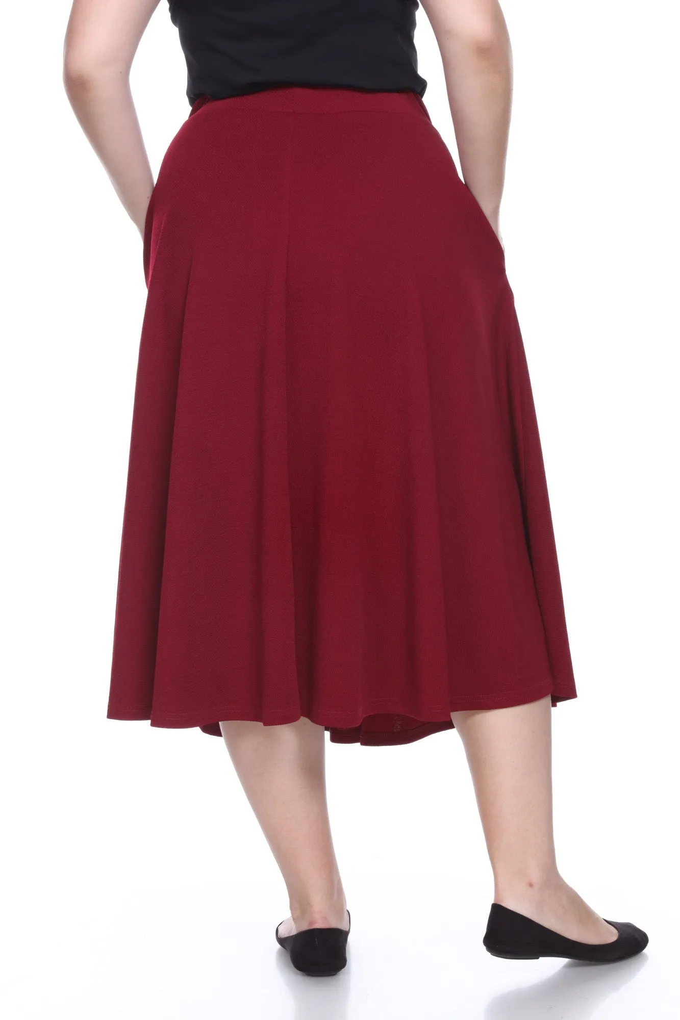 Tasmin Flare Midi Skirts - Plus