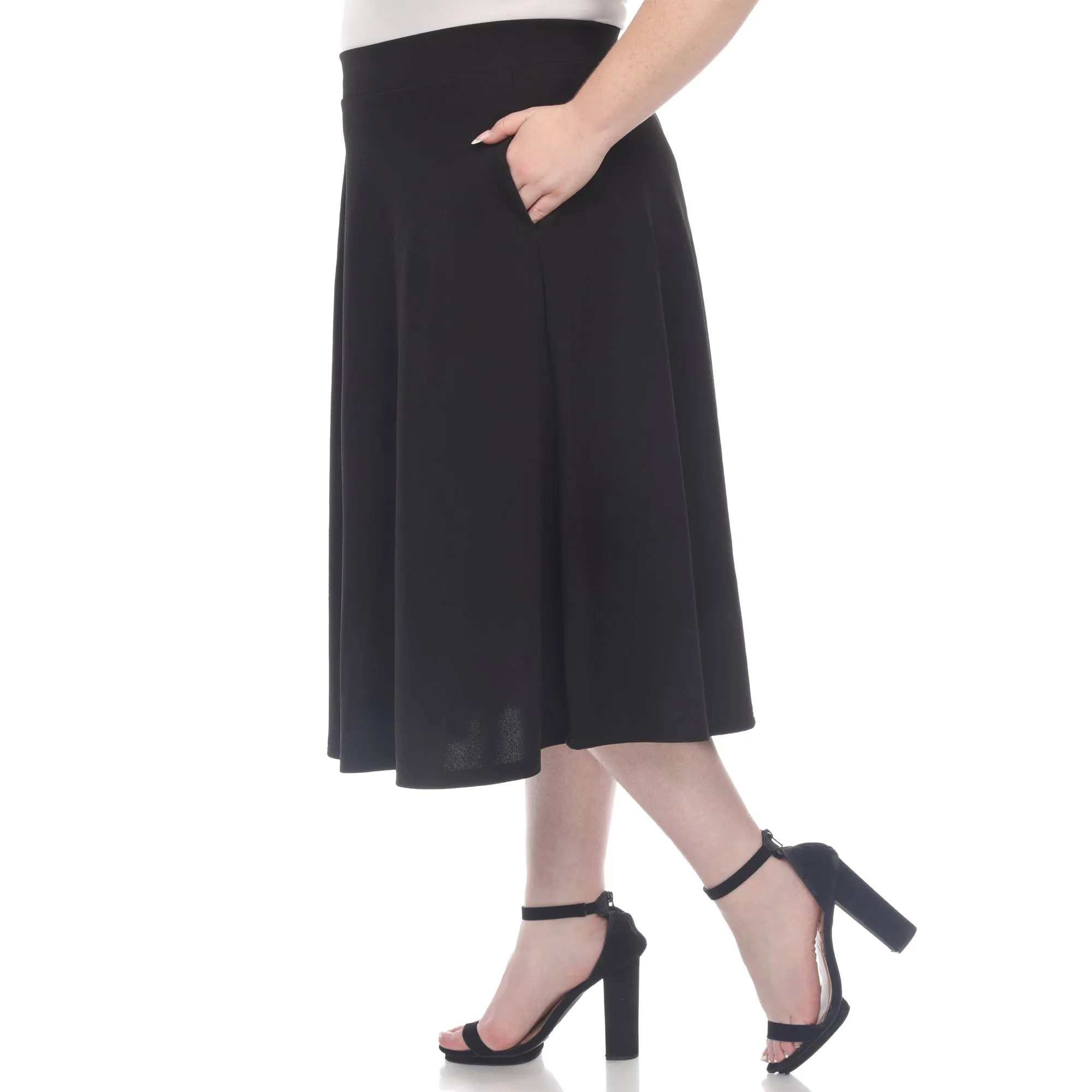 Tasmin Flare Midi Skirts - Plus