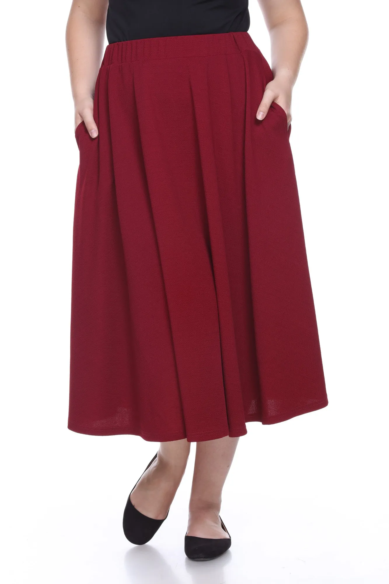 Tasmin Flare Midi Skirts - Plus