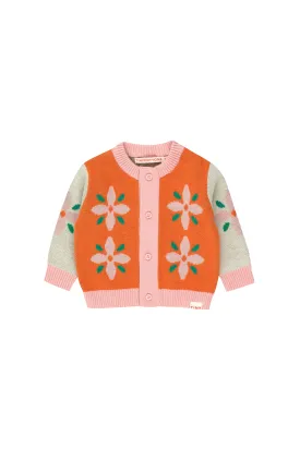 Tiny flowers baby cardigan