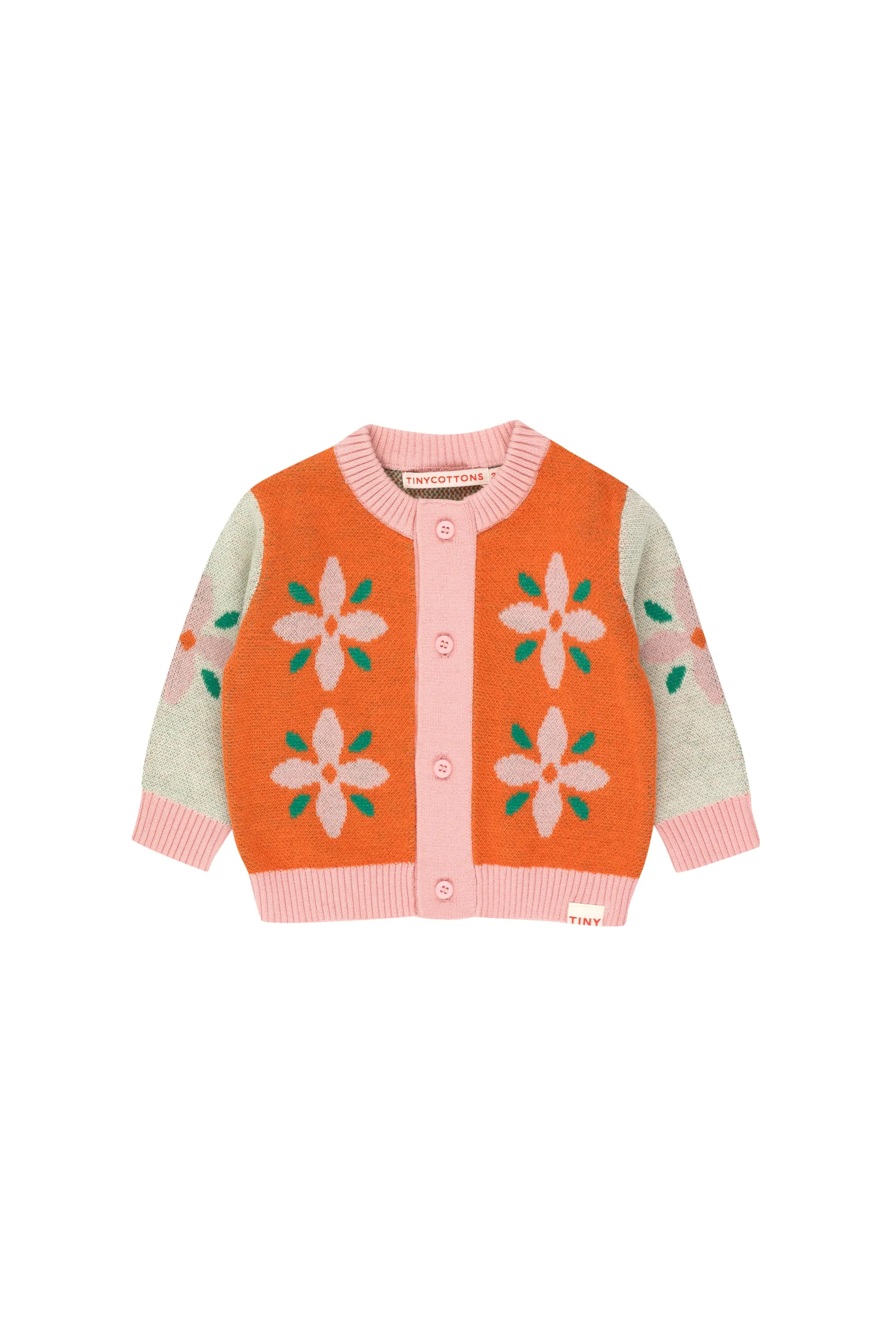 Tiny flowers baby cardigan