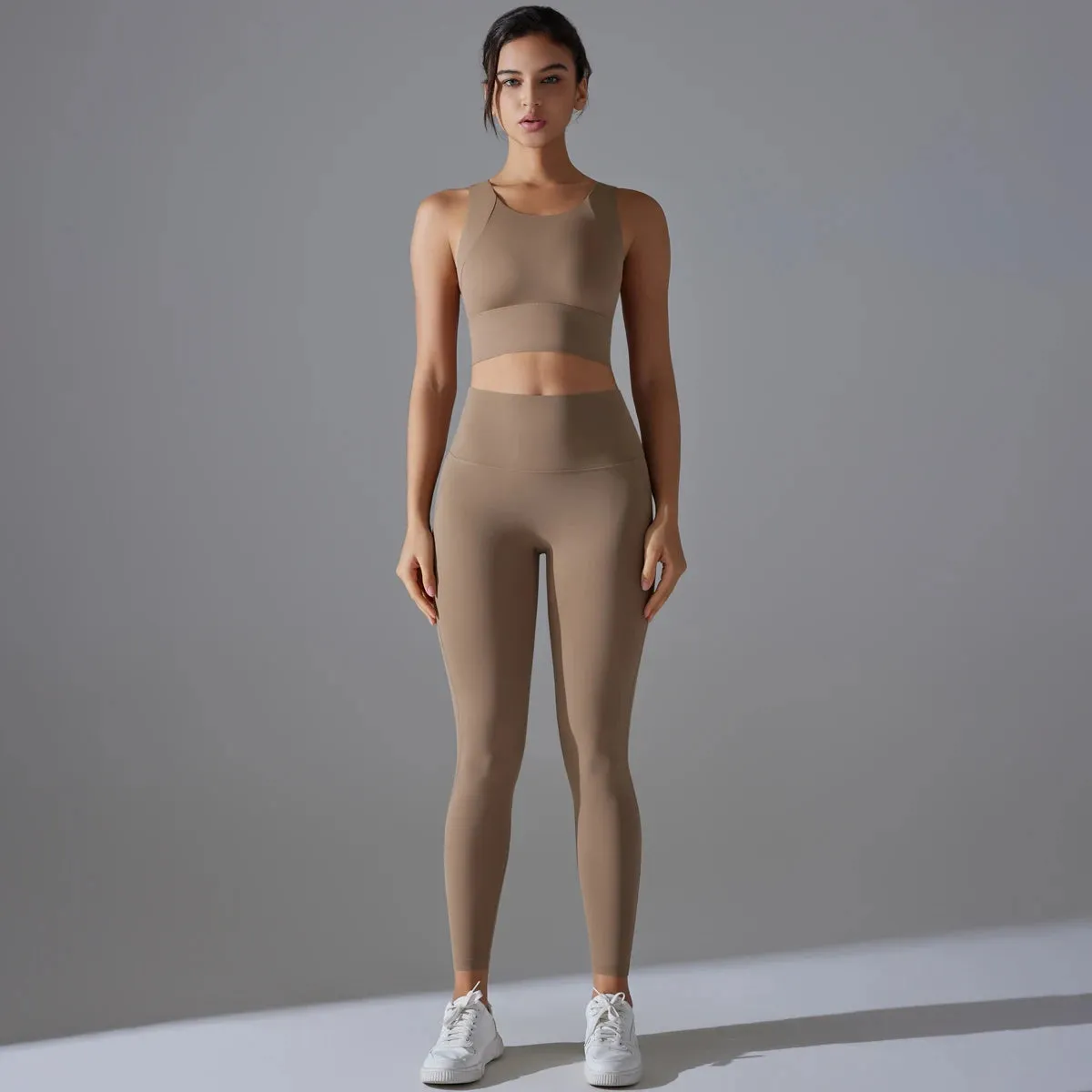 Trend4us Women's Seamless Racerback Activewear Set