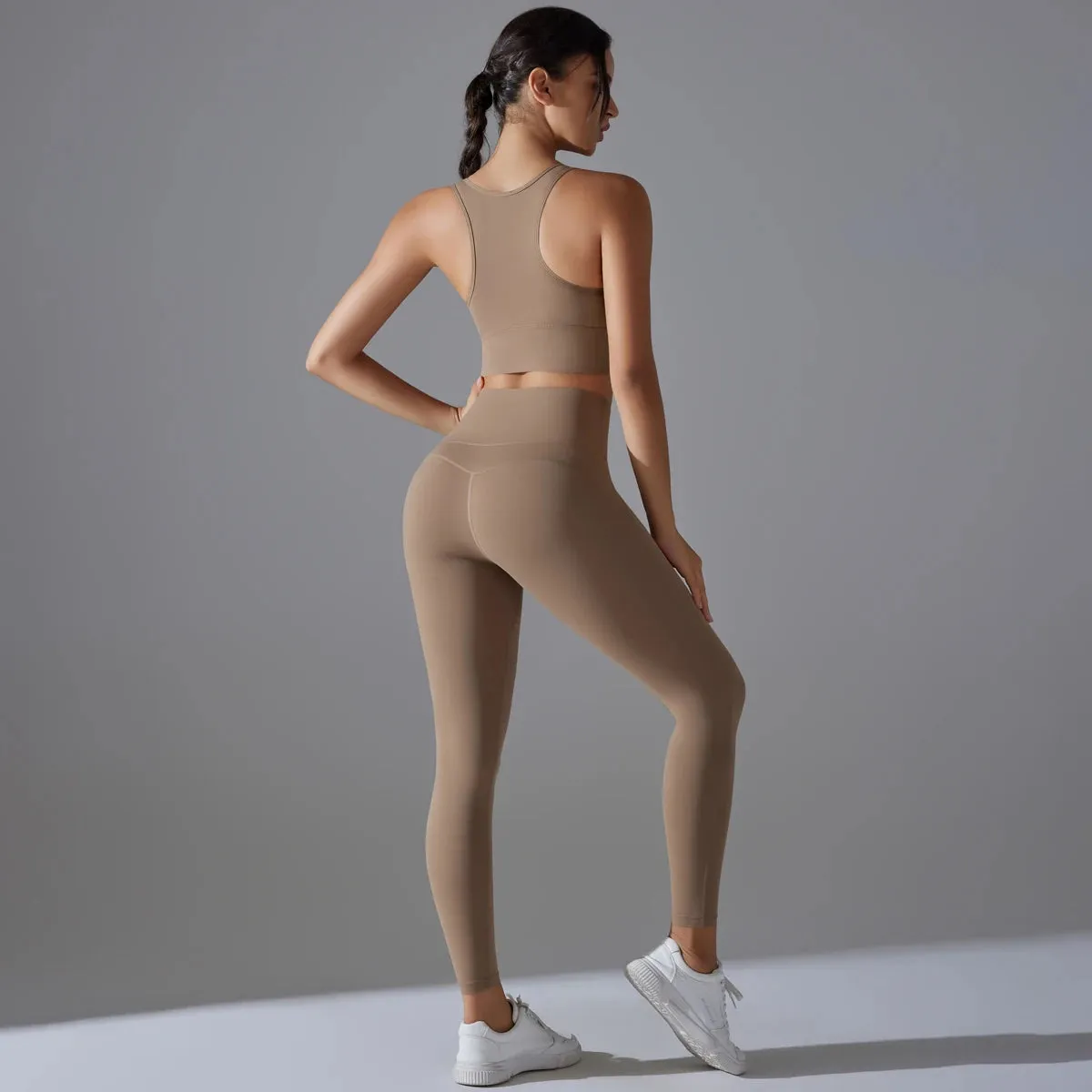 Trend4us Women's Seamless Racerback Activewear Set