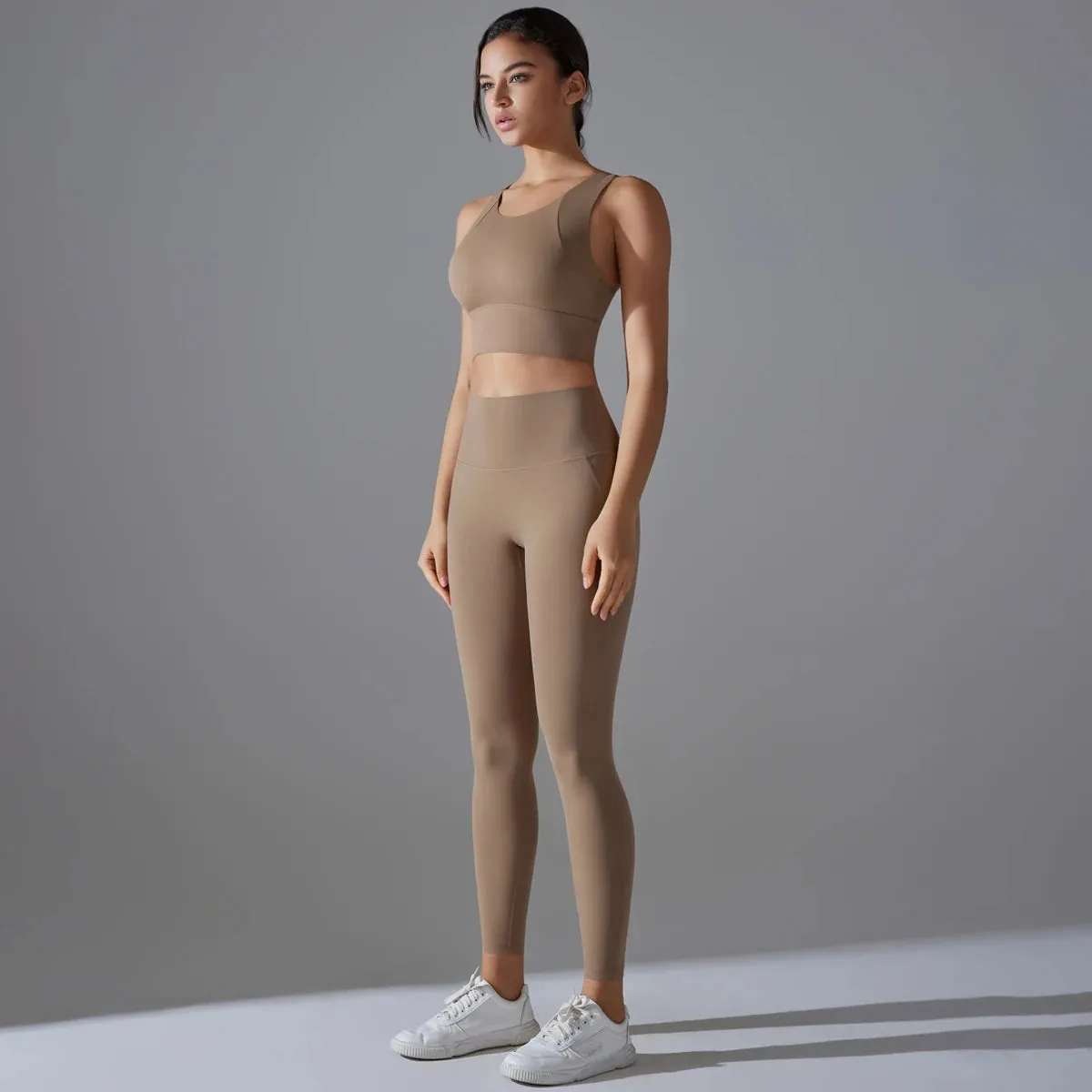 Trend4us Women's Seamless Racerback Activewear Set
