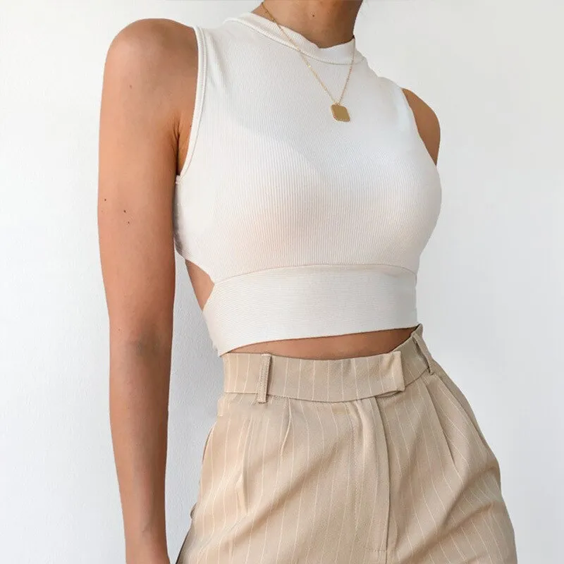 Trendy and Casual Summer Slim Crop Tank Top