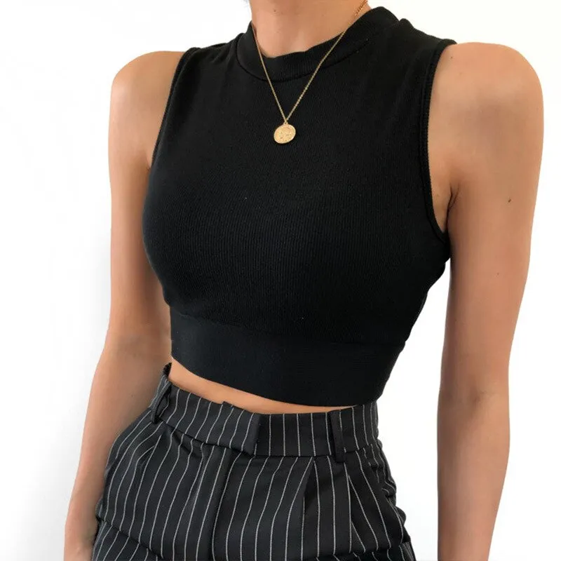Trendy and Casual Summer Slim Crop Tank Top