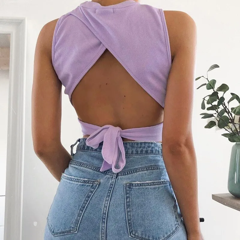 Trendy and Casual Summer Slim Crop Tank Top