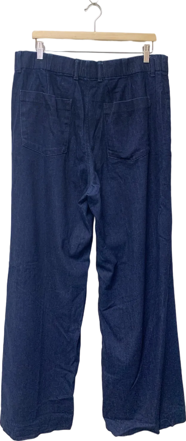 Uni Qlo Blue Denim Trousers UK XXL