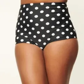 Unique Vintage Black & White Polka Dot Louise Bottoms