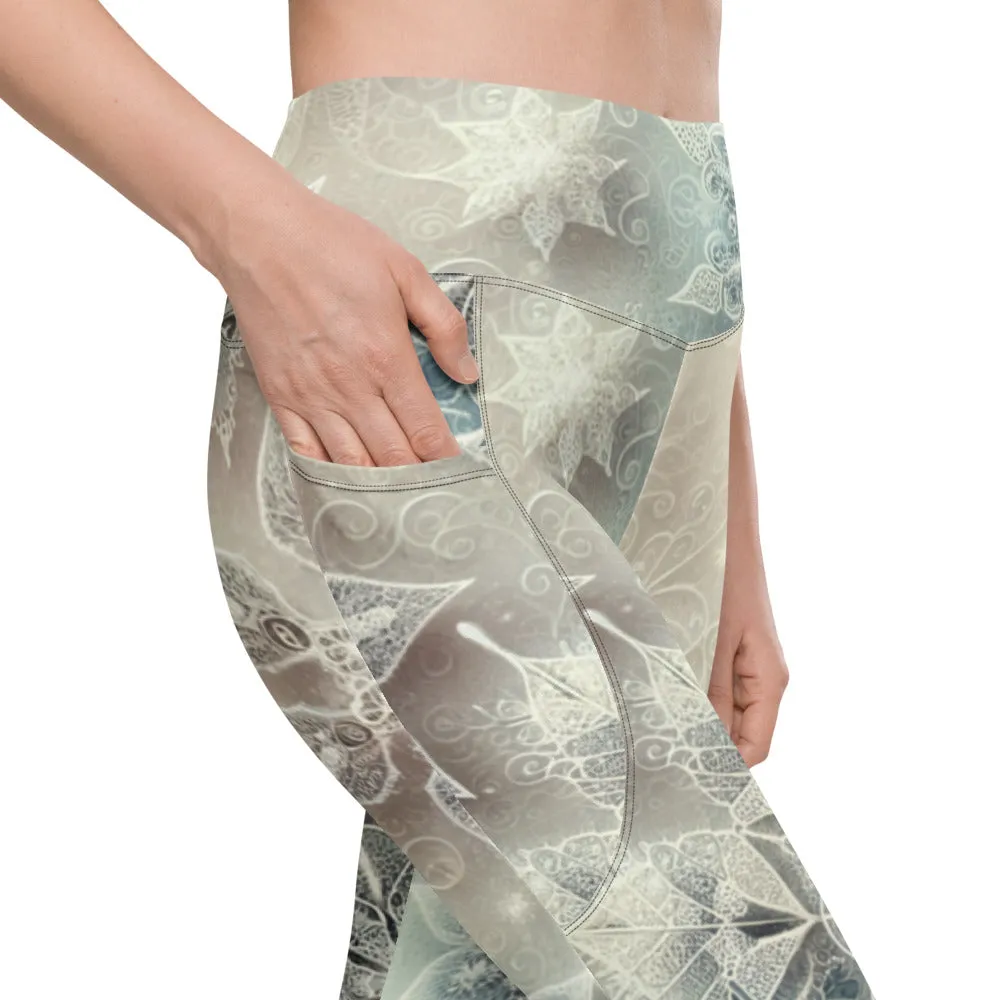 Whimsical Winter Wear Leggings with Pockets