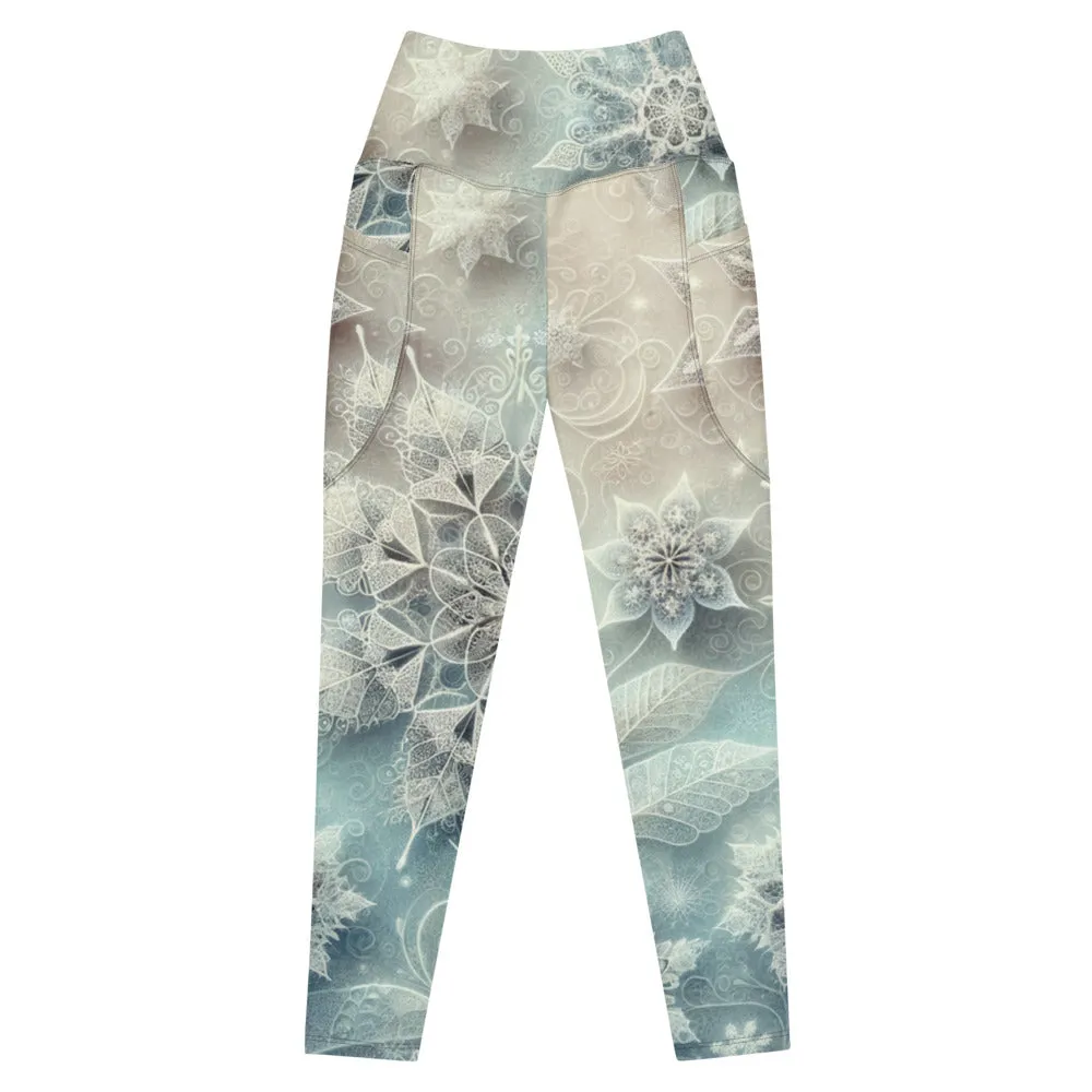 Whimsical Winter Wear Leggings with Pockets
