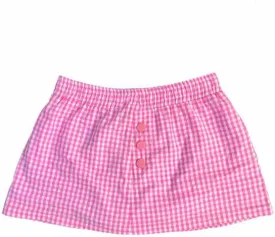 Women Y2k Plaid Mini Skirts Elastic Waist Low Rise A Line Boxer Skirt Summer Gingham Going Out Bubble Short Skirts