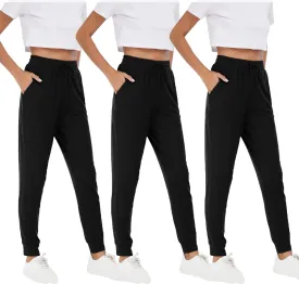 Womens Joggers with Pockets & Drawstring-Sweatpants for Women Workout Running Yoga Lounge Pants
