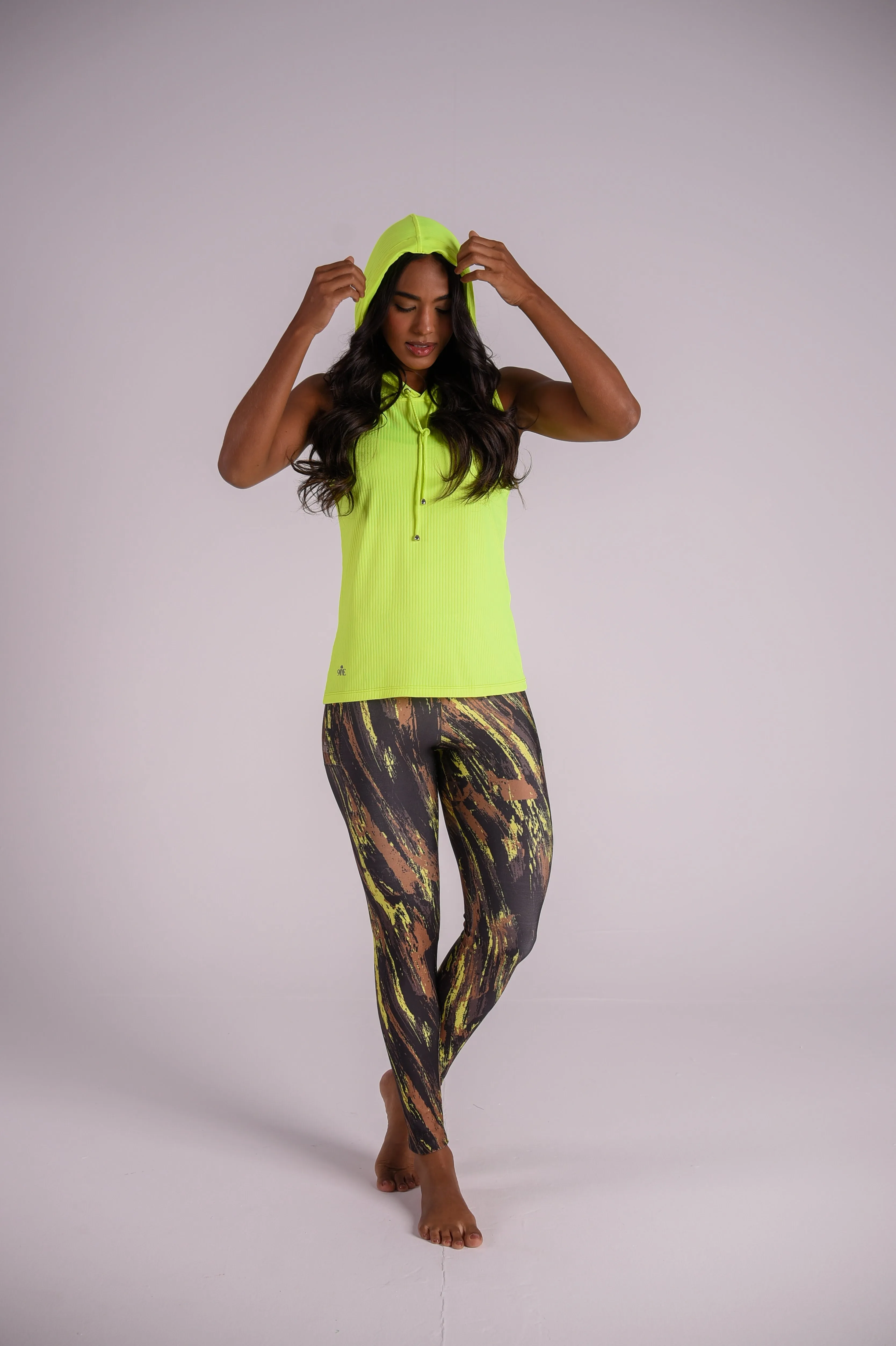 Yellow Splash Pocket Legging