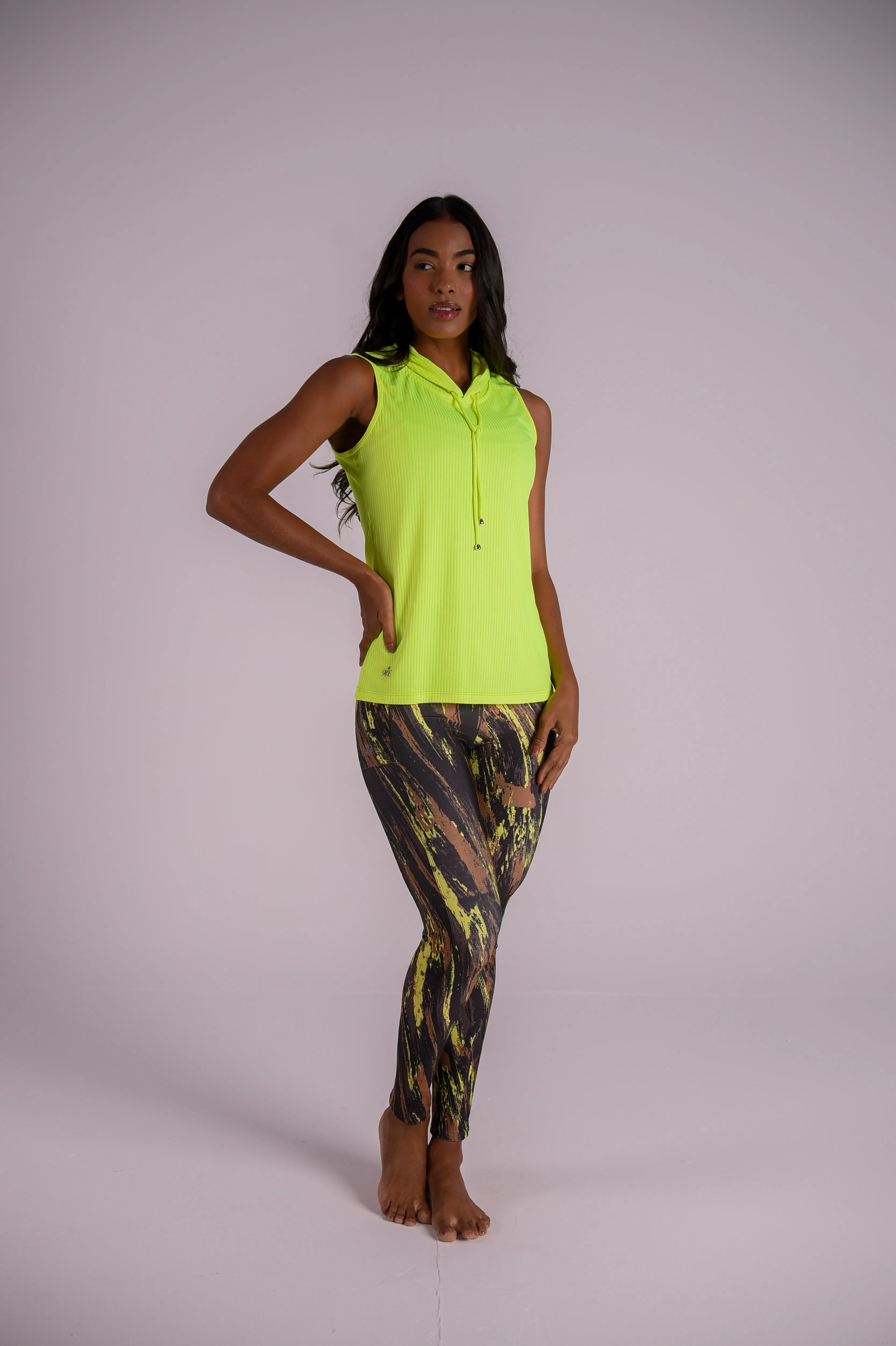 Yellow Splash Pocket Legging