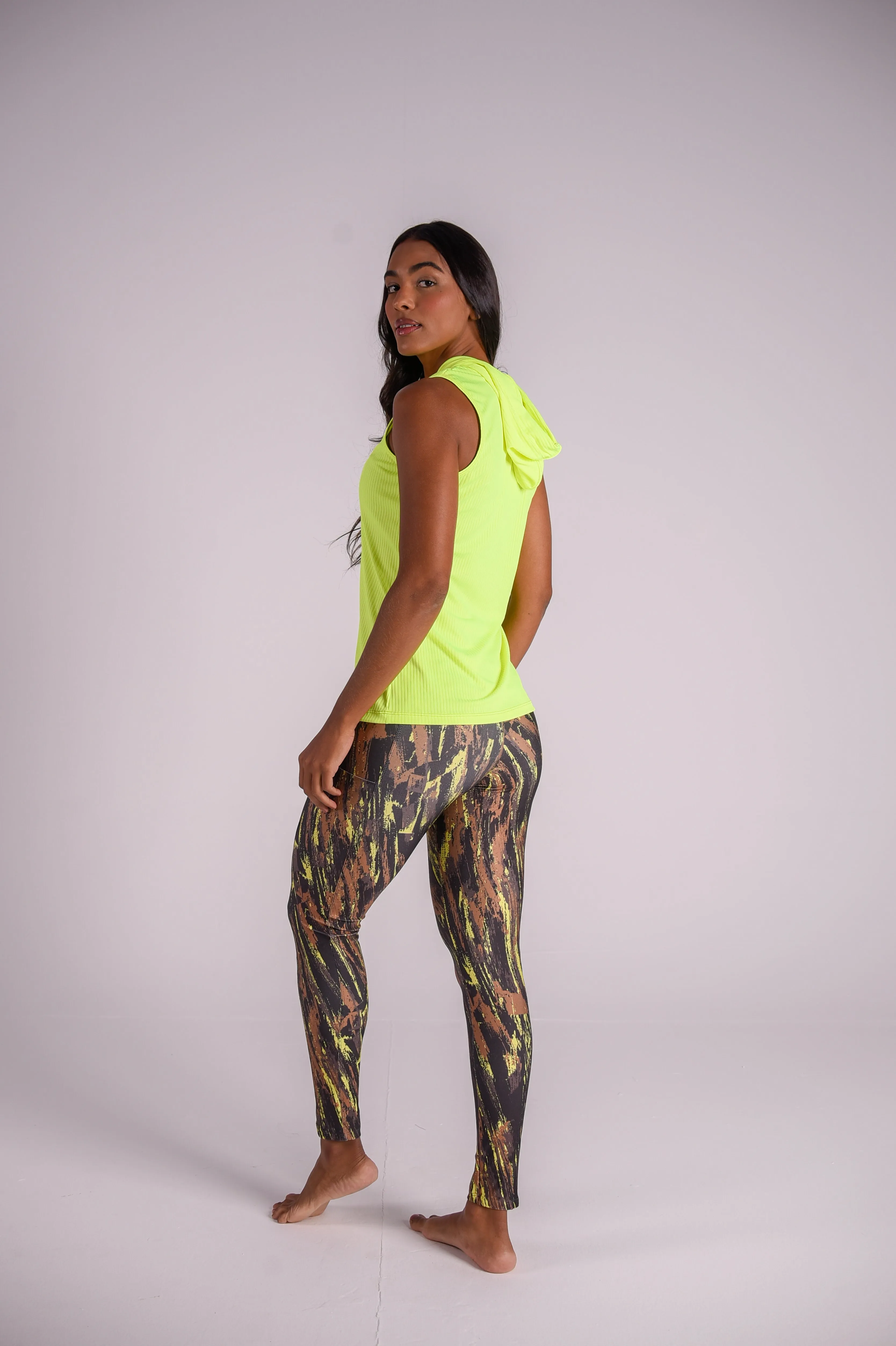 Yellow Splash Pocket Legging