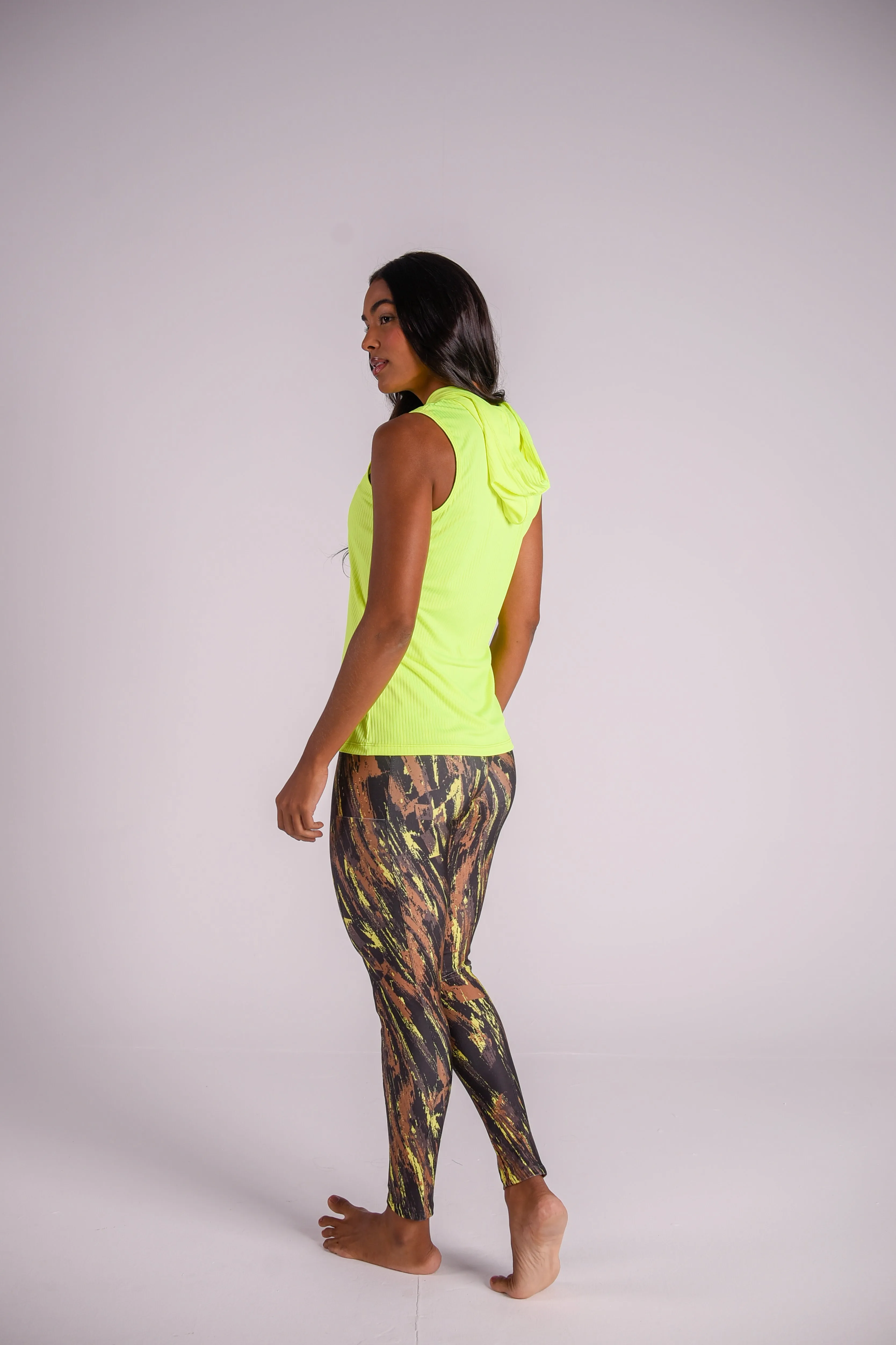 Yellow Splash Pocket Legging