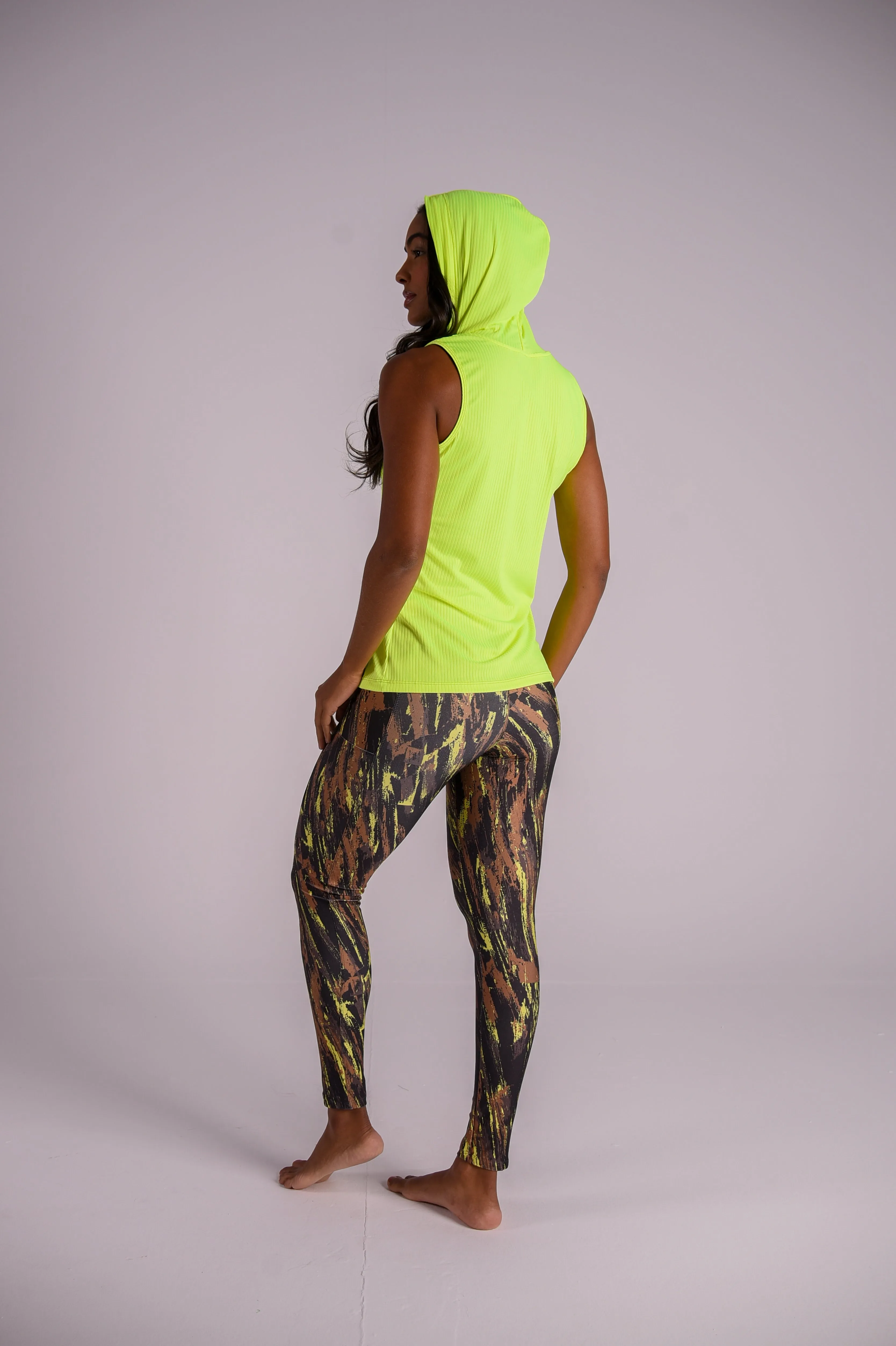 Yellow Splash Pocket Legging