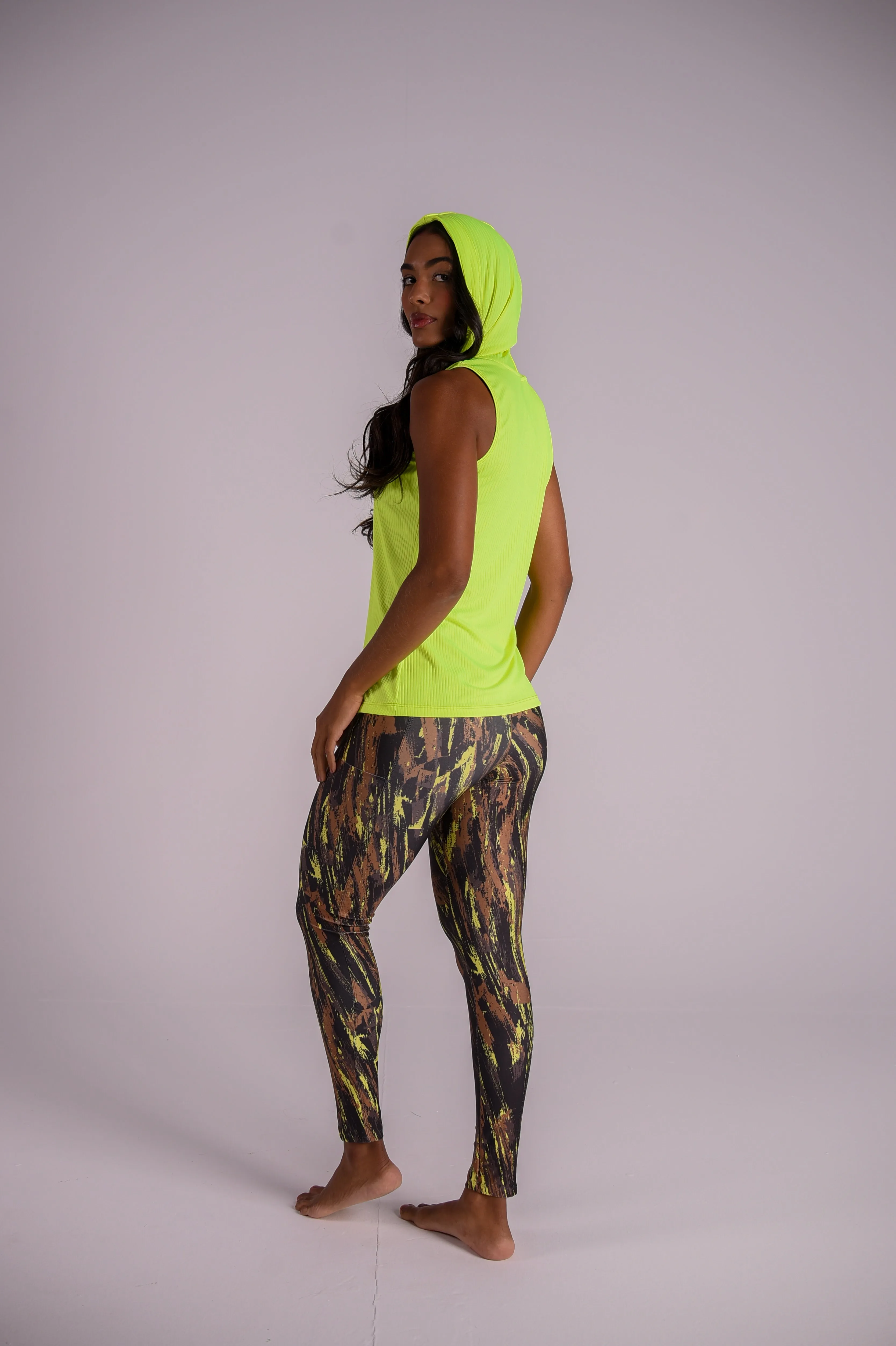Yellow Splash Pocket Legging